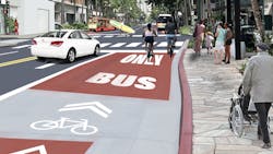 The city and county of Honolulu Department of Transportation Services and Honolulu Complete Streets will begin the first phase of work on a new transit-priority lane in Waikīkī, Hawaii. The city and county of Honolulu Department of Transportation Services and Honolulu Complete Streets will begin the first phase of work on a new transit-priority lane in Waikīkī, Hawaii.