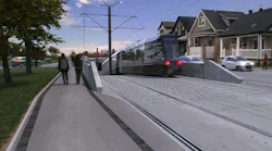 A rendering of the Hamilton light rail transit project.