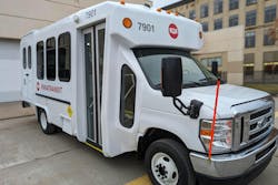 GCRTA paratransit bus. GCRTA paratransit bus.