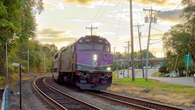 MBTA train.