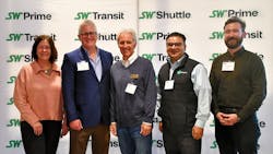 SouthWest Transit hosted an unveiling event for its new autonomous vehicle. SouthWest Transit hosted an unveiling event for its new autonomous vehicle.