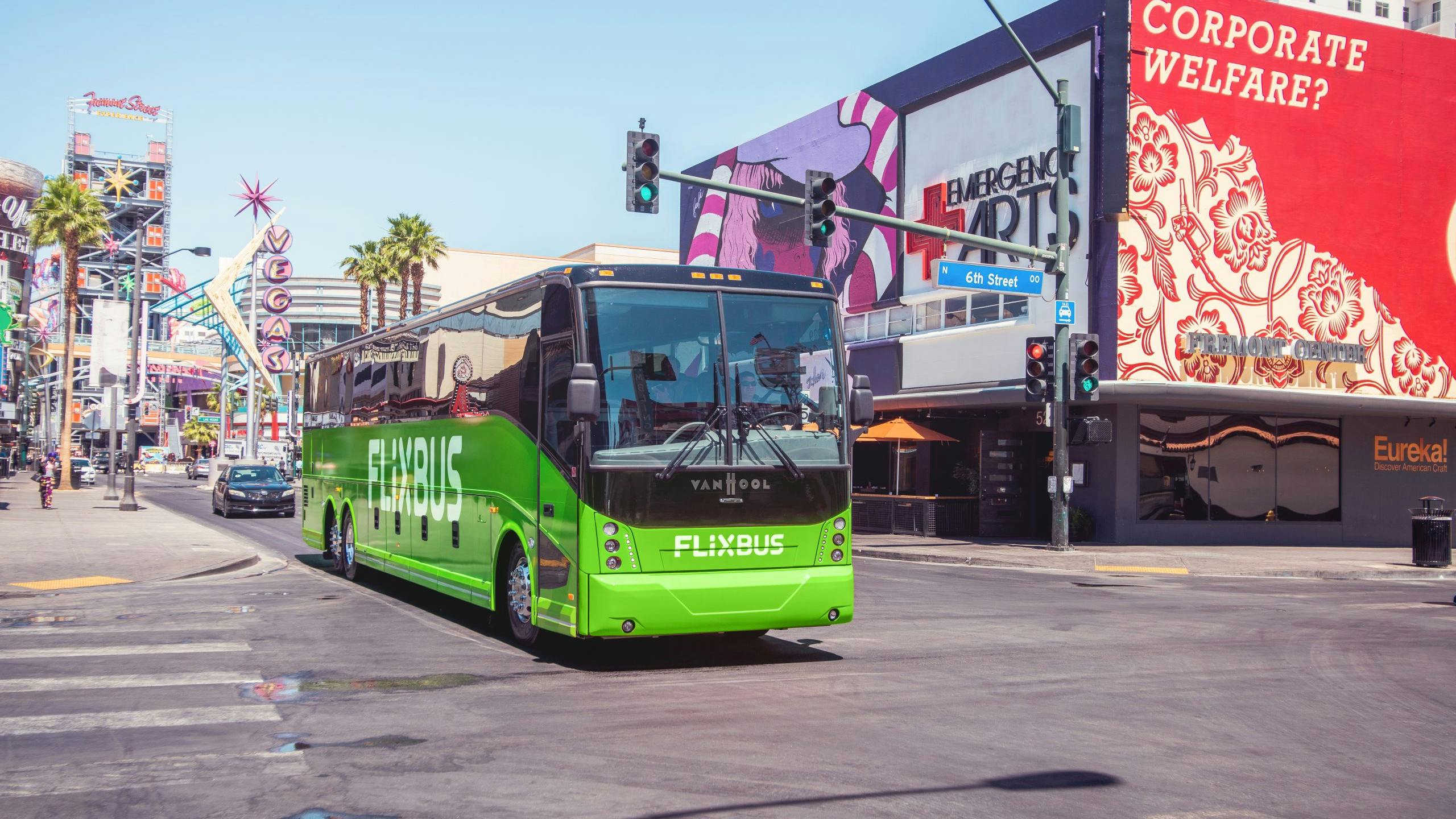 A FlixBus in Las Vegas, Nev.