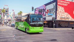 A FlixBus in Las Vegas, Nev. A FlixBus in Las Vegas, Nev.