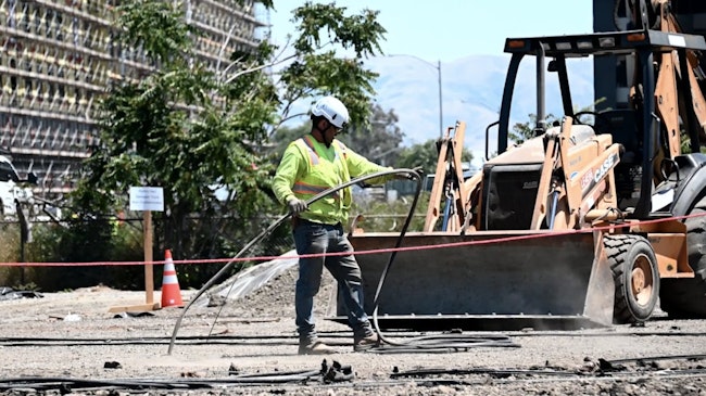 Construction workers working on the BSVP II Extension Project.