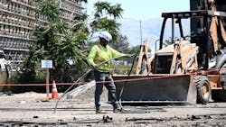 Construction workers working on the BSVP II Extension Project. Construction workers working on the BSVP II Extension Project.