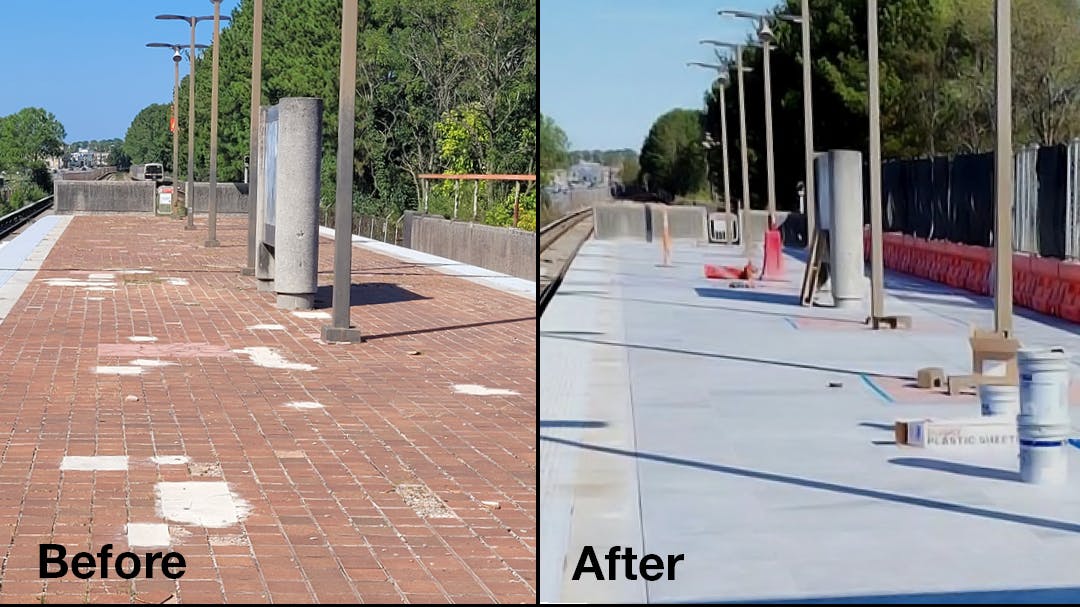 MARTA reopens Brookhaven rail station after completing aging paver replacement construction.