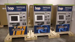 Hop fare touchscreen vending machines.