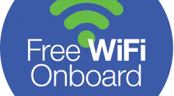 Free Wi-Fi onboard logo.