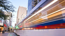 A rendering of a Denver RTD train. A rendering of a Denver RTD train.
