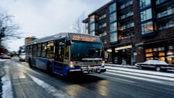 TransLink bus in winter TransLink bus in winter