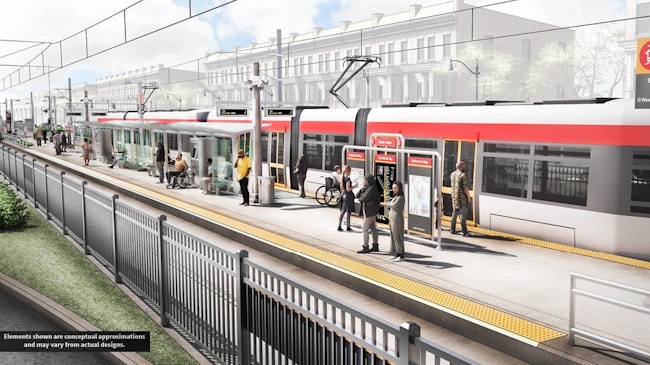 STV will provide roadway, track, water resources, systems, traffic, landscaping, architecture, structural and utility design and oversight for the 14-mile light-rail transit corridor Red Line Project.