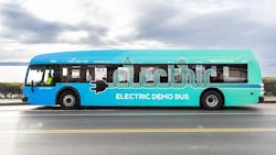 BC Transit electric demo bus. BC Transit electric demo bus.