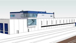 A rendering of the County Yard and Delco Lead Storage and Inspection Facility. A rendering of the County Yard and Delco Lead Storage and Inspection Facility.