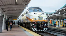 SunRail train at sunrise in the downtown Lynx Central Station in Orlando. Authorities are pursuing links to the airport and tourism corridor to boost ridership.