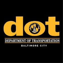 Baltimore City Department of Transportation logo.