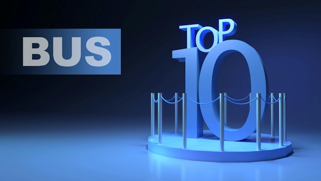 Bus Top 10 articles of 2024 logo.