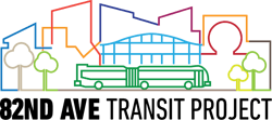 82nd Ave. Transit Project logo. 82nd Ave. Transit Project logo.