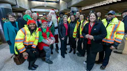 MBTA and MassDOT officials celebrate the completion of the Track Improvement Program.