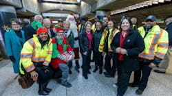 MBTA and MassDOT officials celebrate the completion of the Track Improvement Program. MBTA and MassDOT officials celebrate the completion of the Track Improvement Program.