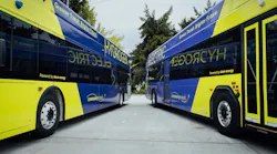 Community Transit's zero emission buses on display.