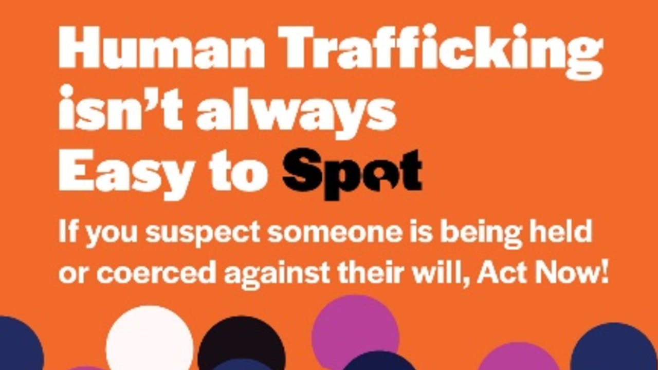 NJ Transit anti human trafficking logo.
