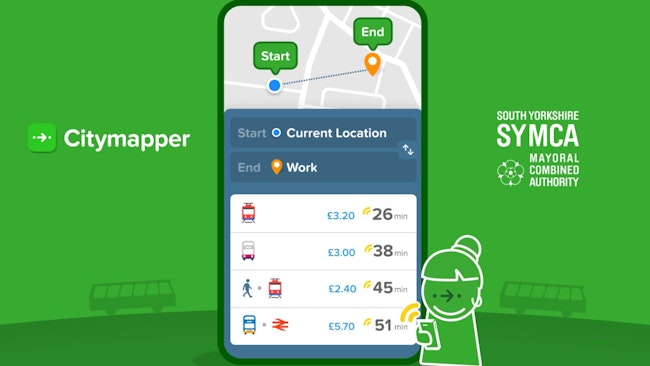 Through a partnership with Citymapper, the South Yorkshire Mayoral Combined Authority will have access to regional travel patterns to help transform South Yorkshire’s transport services.