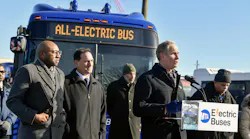The MTA's new 40-foot buses will help to reduce greenhouse gas emissions through lightweight electric traction drive systems.