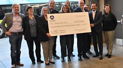 MST CEO Carl Sedoryk; FTA Regional Administrator Ray Tellis; and MST Board of Directors receive the $22 million Capital Investment Grant award. MST CEO Carl Sedoryk; FTA Regional Administrator Ray Tellis; and MST Board of Directors receive the $22 million Capital Investment Grant award.