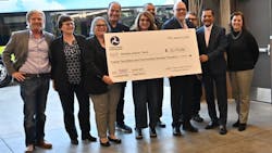 MST CEO Carl Sedoryk; FTA Regional Administrator Ray Tellis; and MST Board of Directors receive the $22 million Capital Investment Grant award. MST CEO Carl Sedoryk; FTA Regional Administrator Ray Tellis; and MST Board of Directors receive the $22 million Capital Investment Grant award.