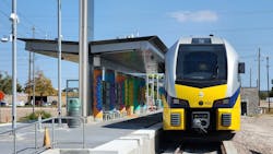 DART's Silver Line train. DART's Silver Line train.