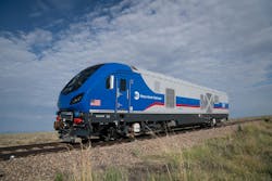 Metro-North's Siemens Charger SC-42 DM locomotive on TTC's test track Metro-North's Siemens Charger SC-42 DM locomotive on TTC's test track