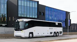 A 45-foot D45 CRT diesel commuter coach