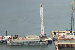 Construction happening on the Hudson River Ground Stabilization project on Dec. 31, 2024. Construction happening on the Hudson River Ground Stabilization project on Dec. 31, 2024.