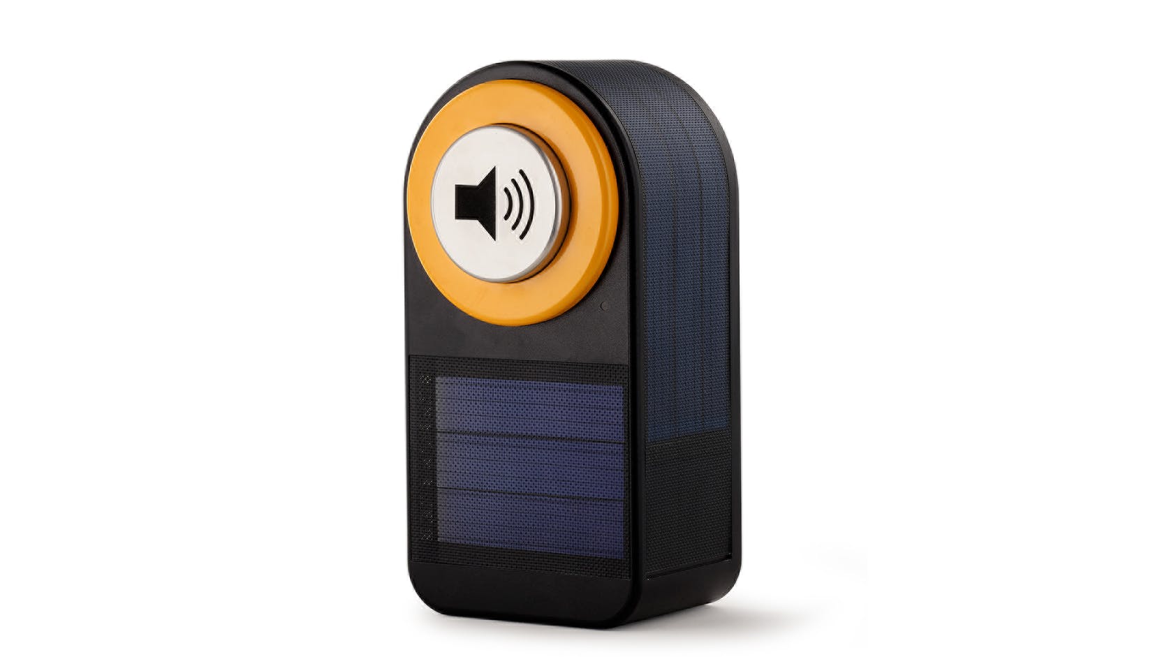 Connectpoint's solar-powered text-to-speech device, the Falcon, provides plug and play real-time multi-language voice announcements for next bus arrivals in an ADA-compliant housing.