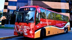 LBT launched its first battery electric commuter bus to service the UCLA route. LBT launched its first battery electric commuter bus to service the UCLA route.