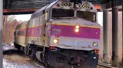 MBTA commuter rail train.