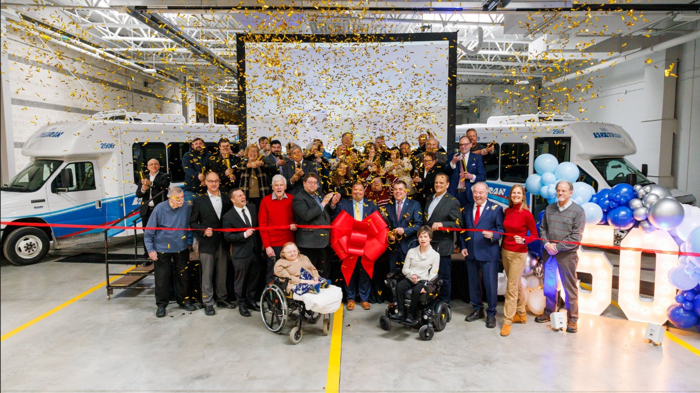 The opening of the newly expanded and modernized Frank R. Angeloro Laketran Headquarters was celebrated on Laketran&rsquo;s 50th anniversary.