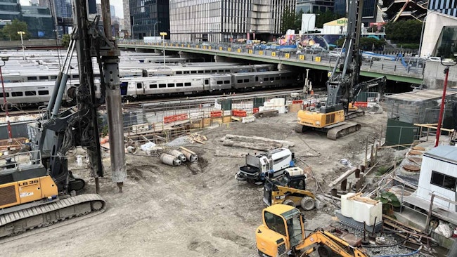 Construction continues on the Hudson Yards Concrete Casing project.