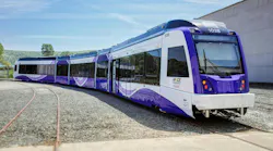 A file photo of a CAF-manufactured Purple Line train.