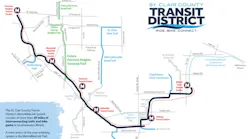 A map of Phase 3 of SCCTD's Fairview Heights – Swansea Trail.