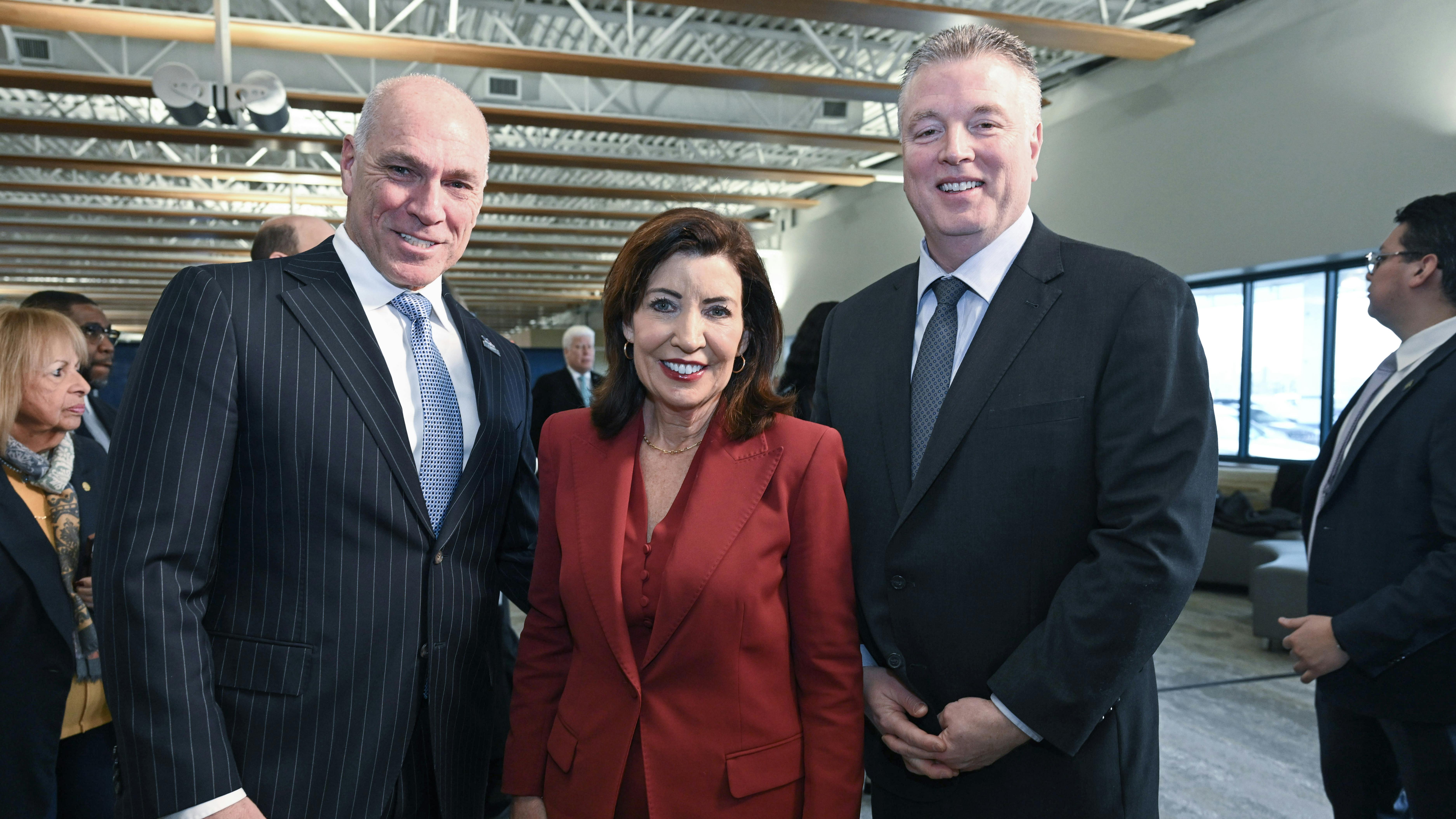 New York Gov. Kathy Hochul is investing $150 million to connect the LIRR's Ronkonkoma Station with the proposed North Terminal at MacArthur Airport,