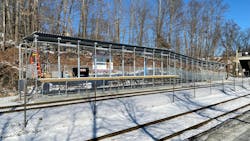 Outbound side of Wellesley Square Station featuring a new freestanding mini-high platform. Outbound side of Wellesley Square Station featuring a new freestanding mini-high platform.
