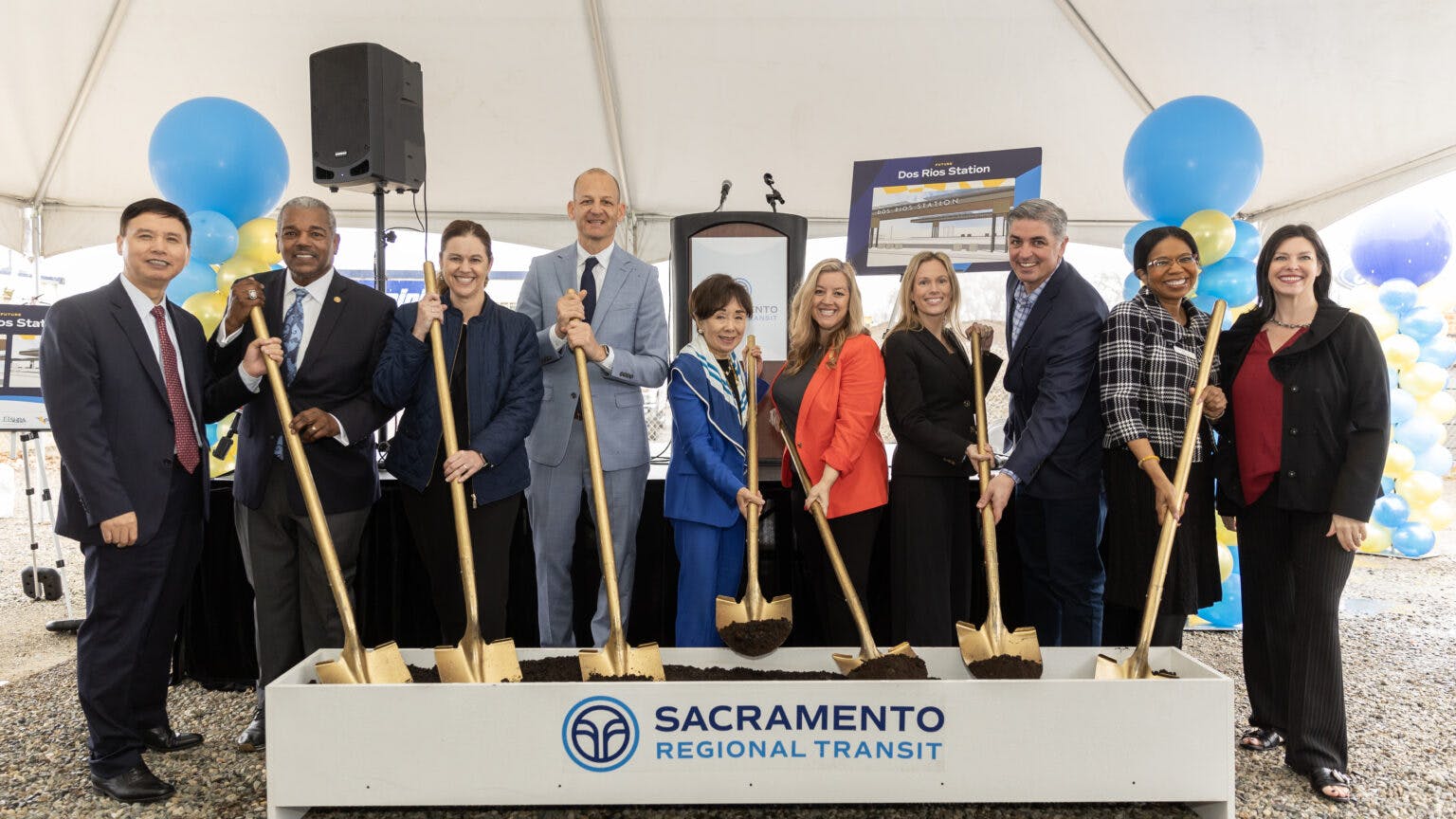 SacRT breaks ground on Dos Rios Station project