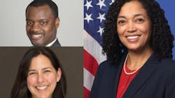 Hughey Newsome (top left); Julie Kirschbaum (bottom left); Victoria Baecher Wassmer (right). Not pictured: Max Glober and Donnie Horner III. Hughey Newsome (top left); Julie Kirschbaum (bottom left); Victoria Baecher Wassmer (right). Not pictured: Max Glober and Donnie Horner III.