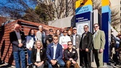 Bay area transit agency leadership came to commemorate the delivery and launch of these new test signs. Bay area transit agency leadership came to commemorate the delivery and launch of these new test signs.