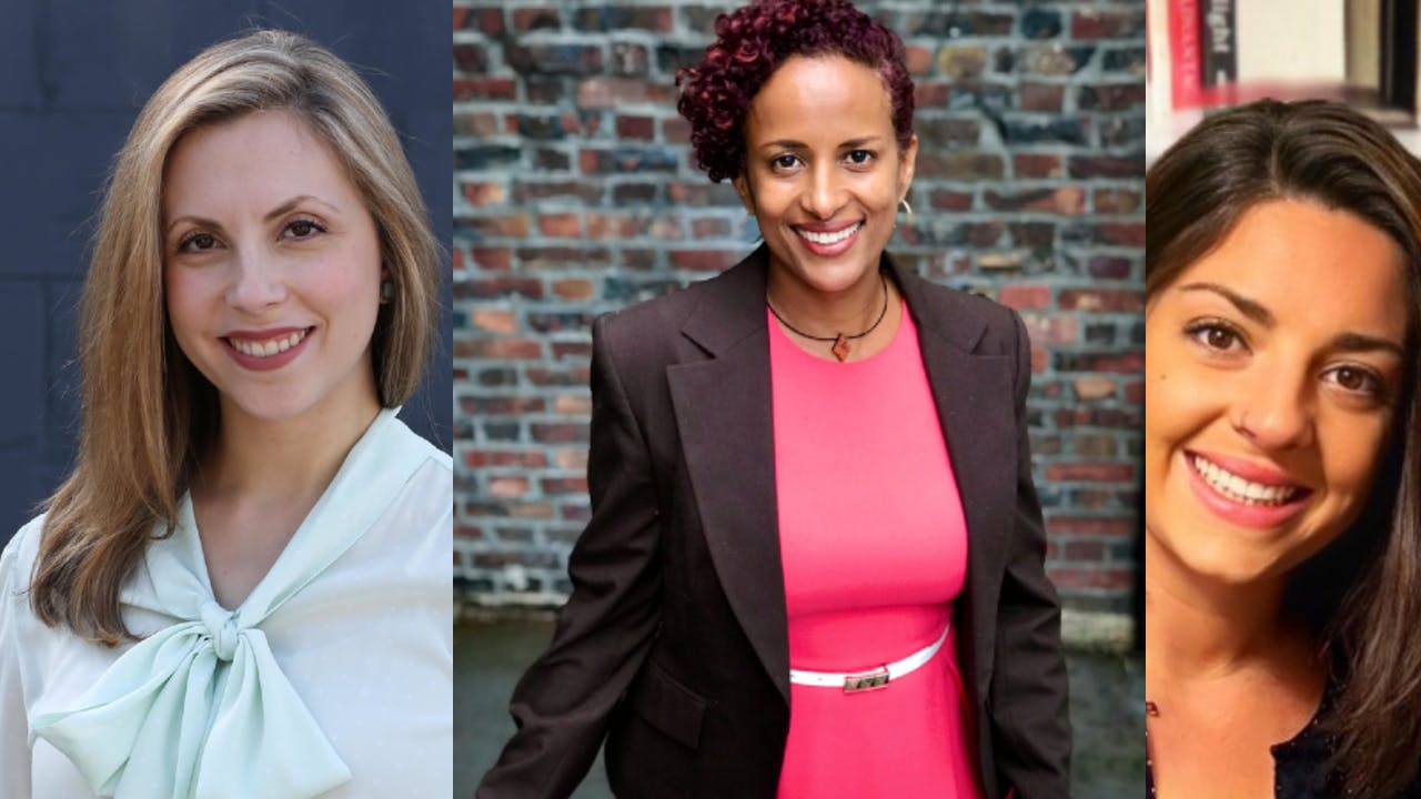 Danielle Elkins (left), Adiam Emery (middle) and Amanda Barlow (right).