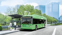 New Flyer hybrid-electric bus. New Flyer hybrid-electric bus.