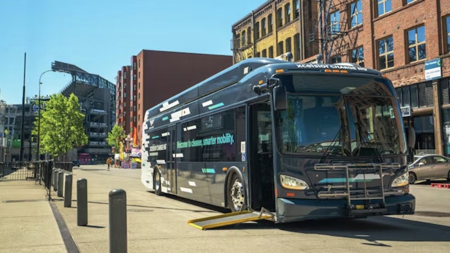 A New Flyer Xcelsior CHARGE NG™ 40-foot bus.