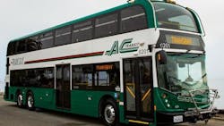 AC Transit Transbay Double-Decker bus. AC Transit Transbay Double-Decker bus.