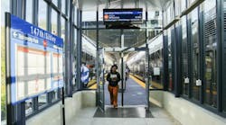 person walks into rehabbed 147/Sibley metra station person walks into rehabbed 147/Sibley metra station